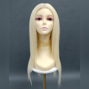 Lace Front Blonde Long Straight Heat Resistant Wig